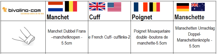 Double cuff - French Cuff