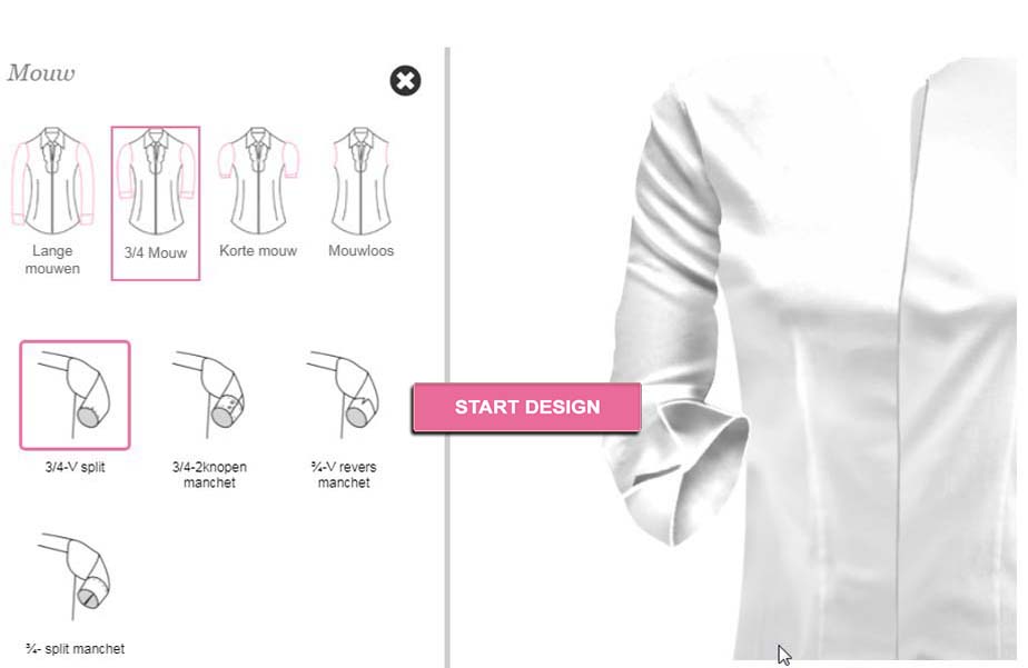 BLOUSE ¾ MOUW - DRIEKWART MOUWEN