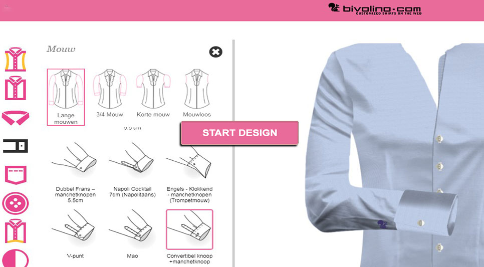 Convertibele Manchet Blouse
