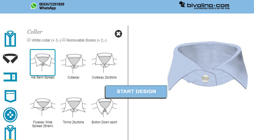 Hai Semi Spread Collar