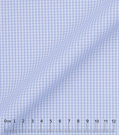 BOREO - Carreaux Vichy bleu ciel  cot-pes mix 