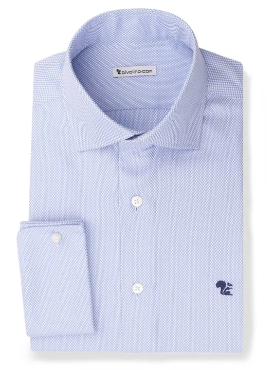 BIDFILIANO - Blue dobby shirt - Bedford 2