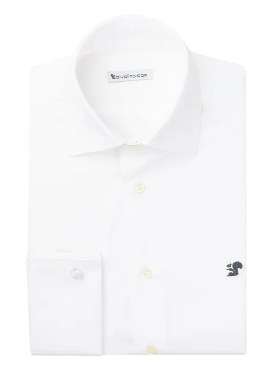 FERRARA - DAVID and JOHN ANDERSON from ALBINI  twill twofold white men shirt - ZAMBO 1
