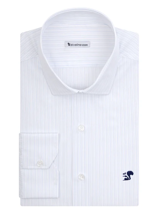 ALDERINO - Light blue stripes shirt - THOMAS MASON 9