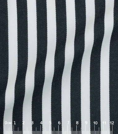 MAGE - twill rayé noir - rayure transat