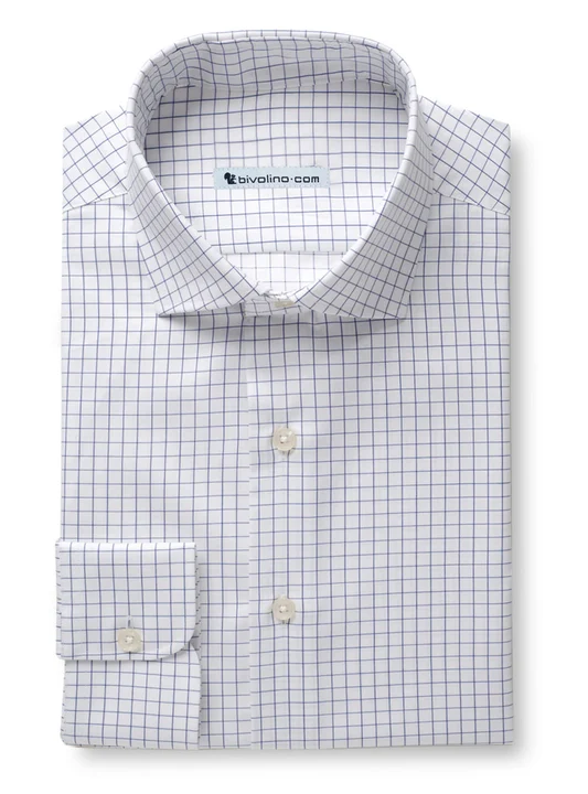 BELGRIBA - Navy blue check twill shirt - DARCi 3 