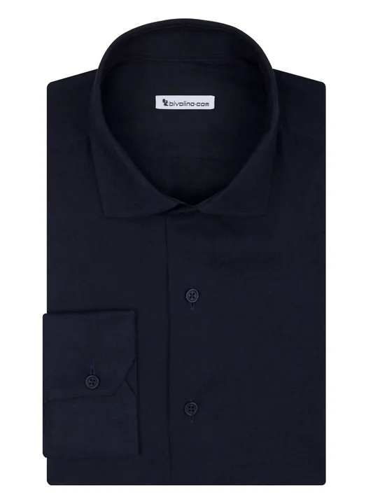 ALDIMIRO - navy cot-pes oxford shirt - GADA 5