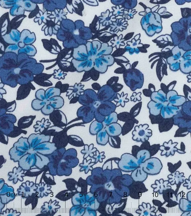 FIORE - Print motif fleurs - bleu-vert