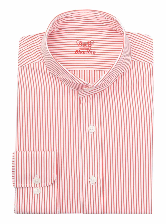 ENNA -   Red bengal striped Poplin  men shirt - WINDY 3