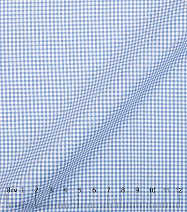 DARCI - Twill à carreaux bleu cie