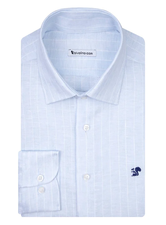ALLDO - skyblue stripe linen shirt - NEON 15
