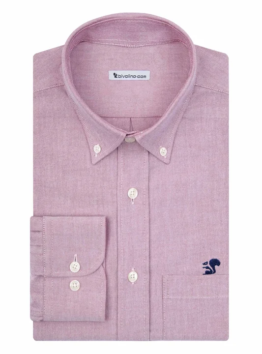 ALCEO - Oxford plain red shirt - DAMO 14