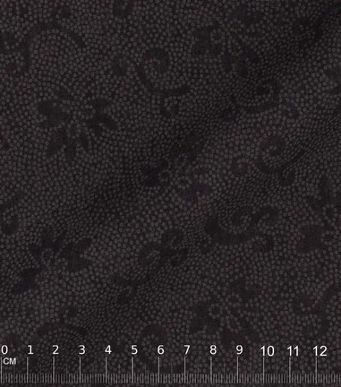 PARTO - Popeline Imprimée Fleurs Noir