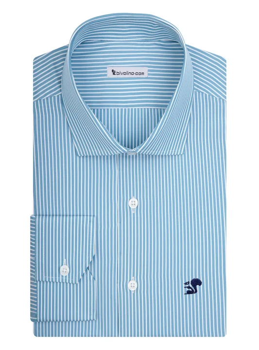 ADUILIO - green bengal stripe 2fold shirt - WINDY 16 BENGAL