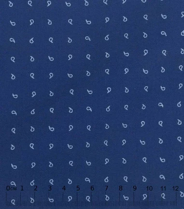 POLLO -  micro print paisley blanc-navy