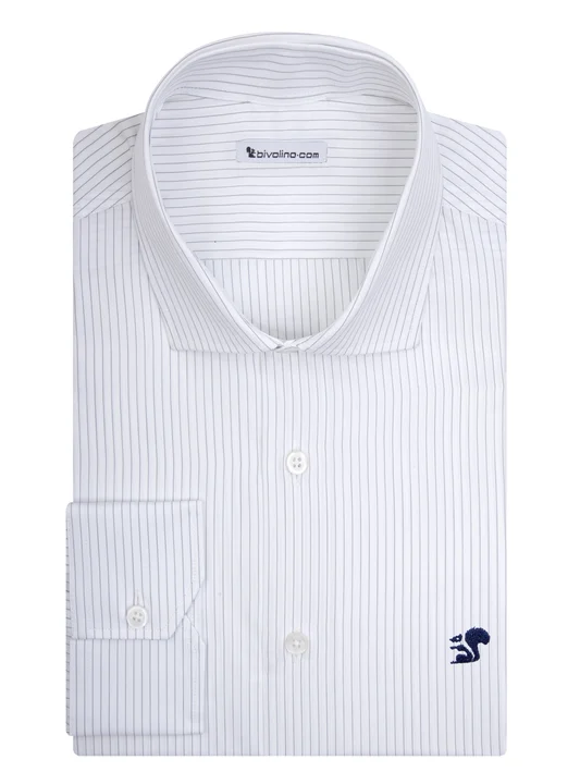 AFRO - Striped Poplin gray shirt - WINDY 18