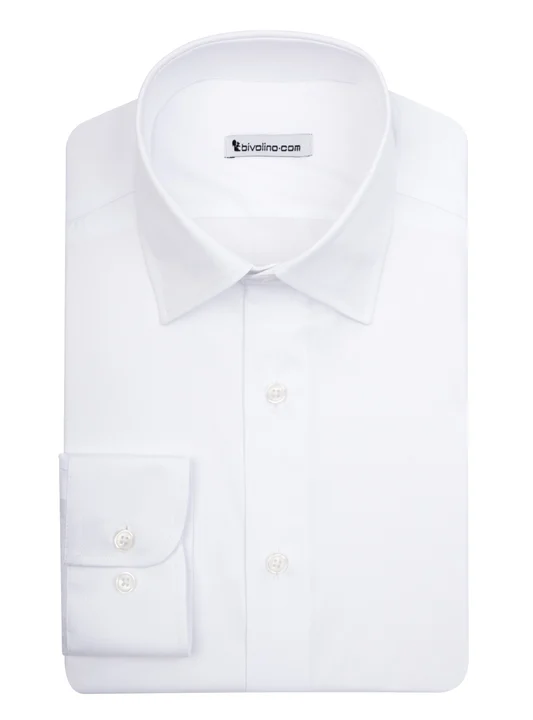 TURIN -  White PinPoint  shirt - KIWI 1