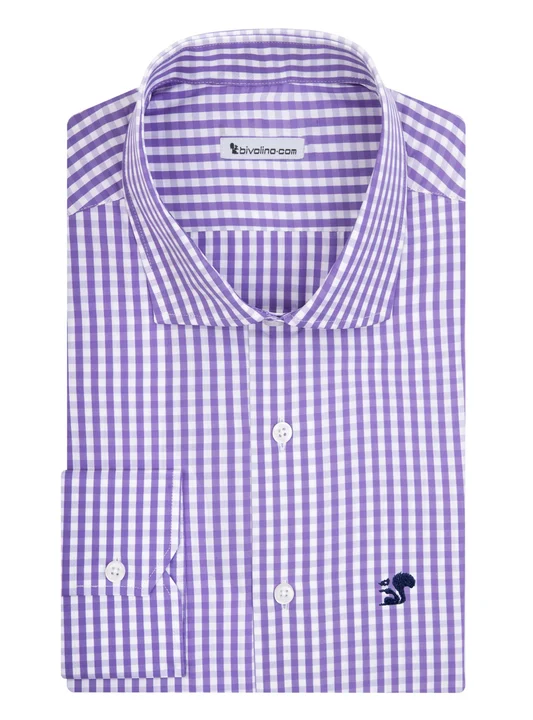 ADRIO - Checked Twill lila shirt - DARCI 16 VICHY