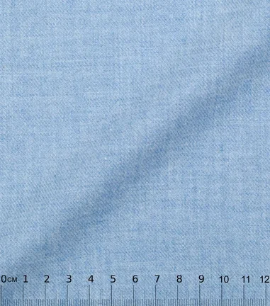 FLANEL -  Flanelle uni bleu clair twill