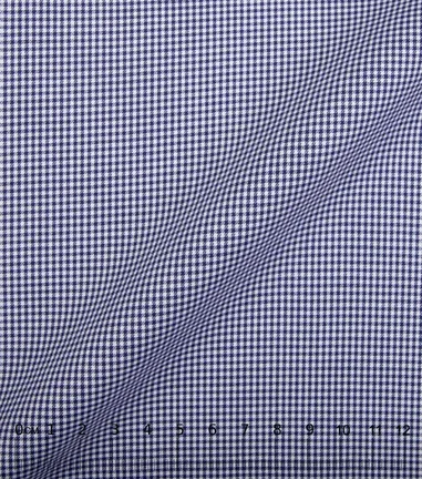 CARO - Popeline Carreau Bleu marine