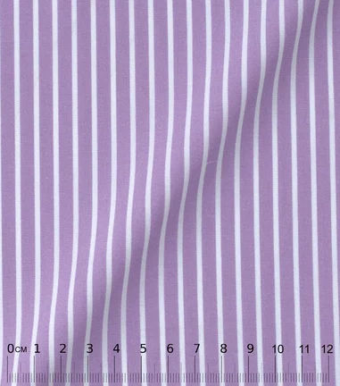 TUFO - popeline rayures mauve