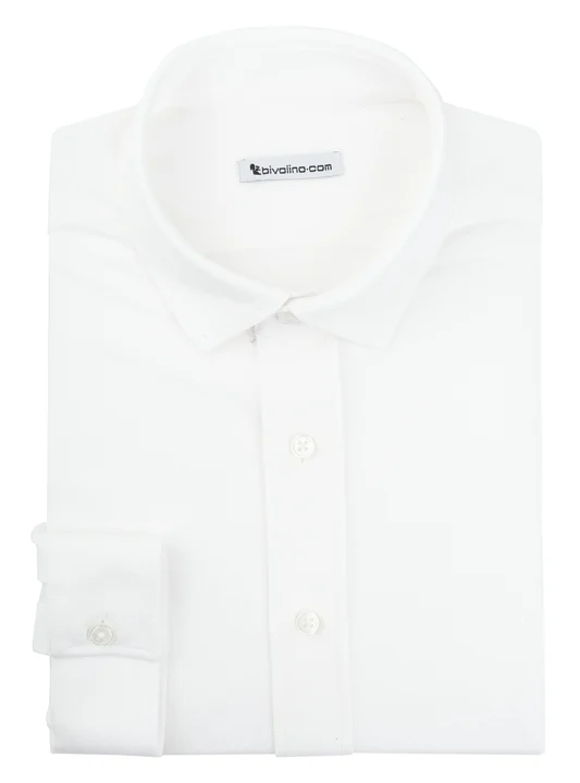 JERSILIONI - 100% cotton piqué Jersey white  JERSILI 1