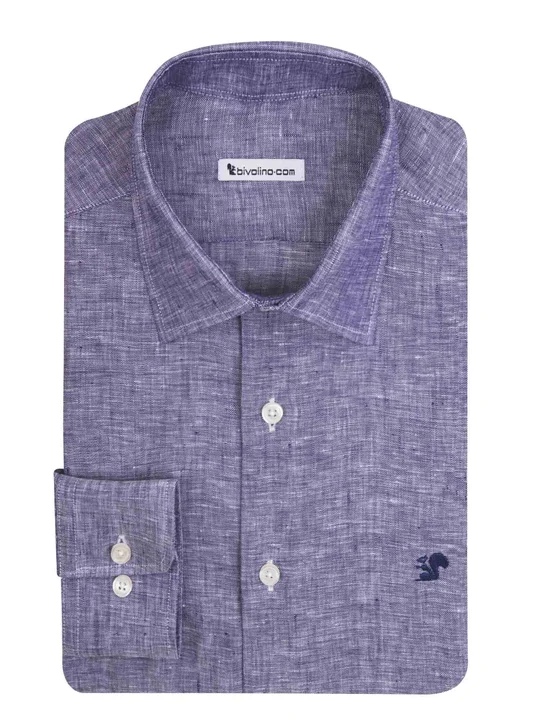 URBINO - blue denim linen shirt - SERA 0