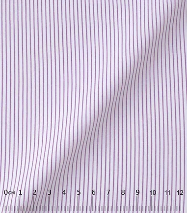 ORIS THOMAS MASON -  popeline mauve à rayure