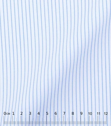 ORIS THOMAS MASON -  popeline bleu à rayure