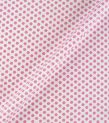 MANIO - print microdessin médaillon rouge coton