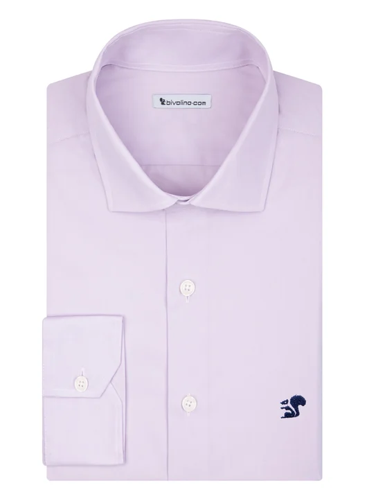 ALBIO - Easy-to-Iron Lila Poplin  shirt - MARCO 12
