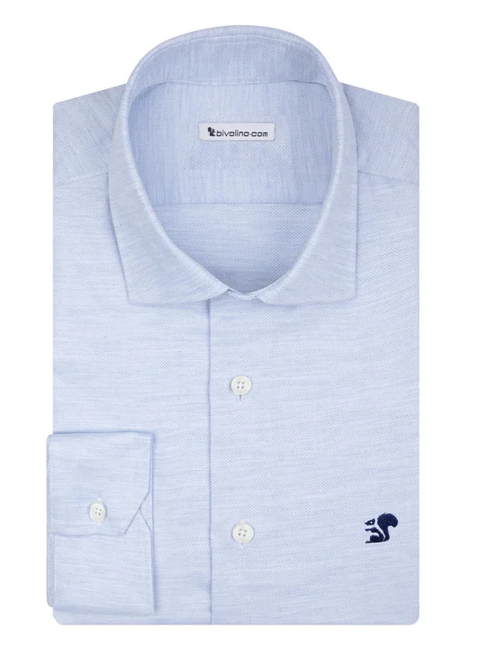 ALBIONTE - Light bleu poplin shirt - MARCO 19