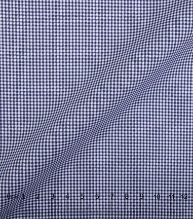 NEON - Lin petit carreaux navy