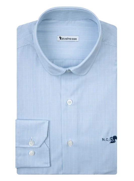 AGAPITO - Poplin blue shirt - METEX 3