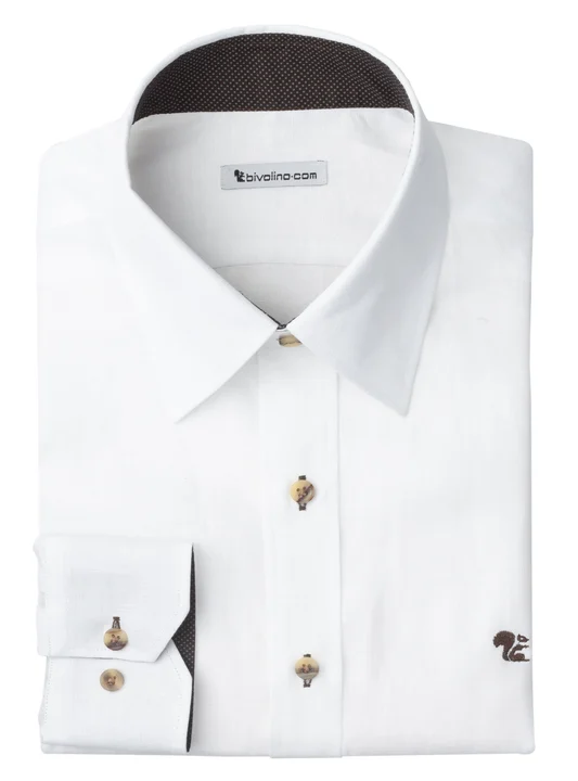 ANDRIA - white linen men shirt - SERA 1