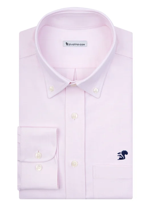 ALCESTE - Oxford plain pink shirt - DAMO 15