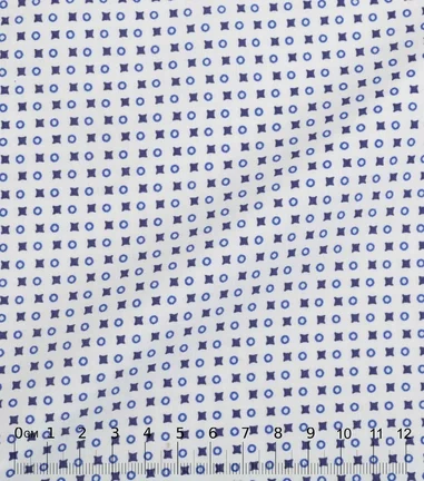 POLLO -  micro print pointillée blanc-navy