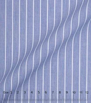 FALI - Popeline rayures bleu