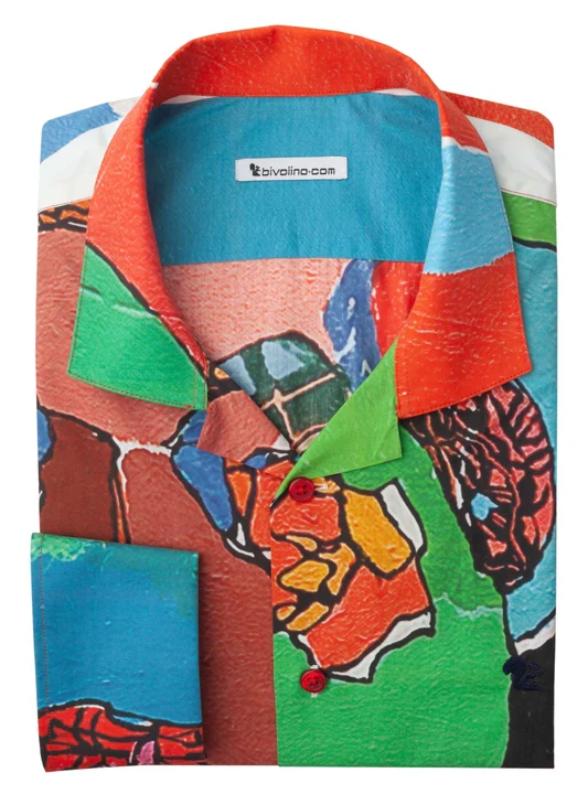 ATTIGLIANO - ARTY-PRINT men shirt - JAN LATINNE 1