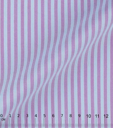 CARO - Popeline Rayé Mauve