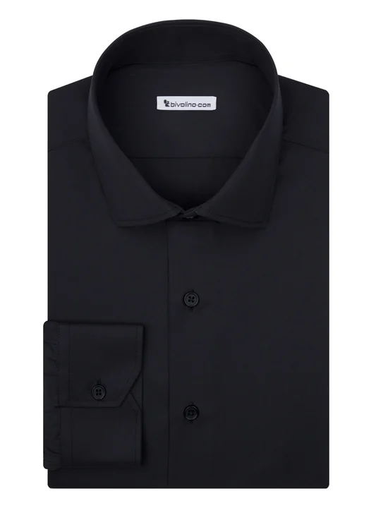 ALDIMARO - black cot-pes oxford shirt - GADA 4