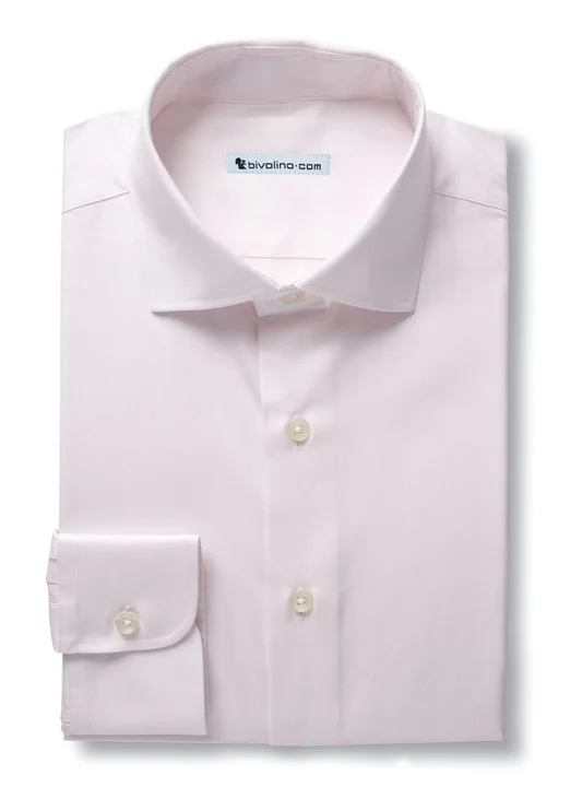 CANCILLIANO - Plain pink-ecru poplin shirt - CANCLI 2