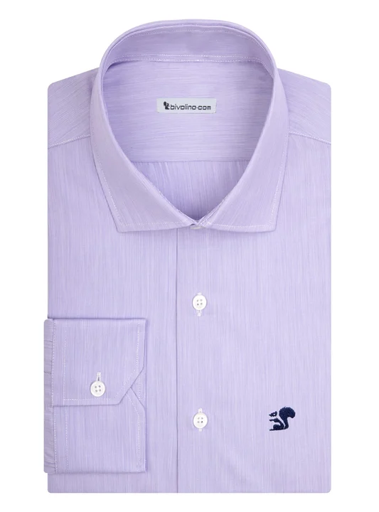 AFRICO -  Violet-Lila End-on-End shirt - PARTY 18
