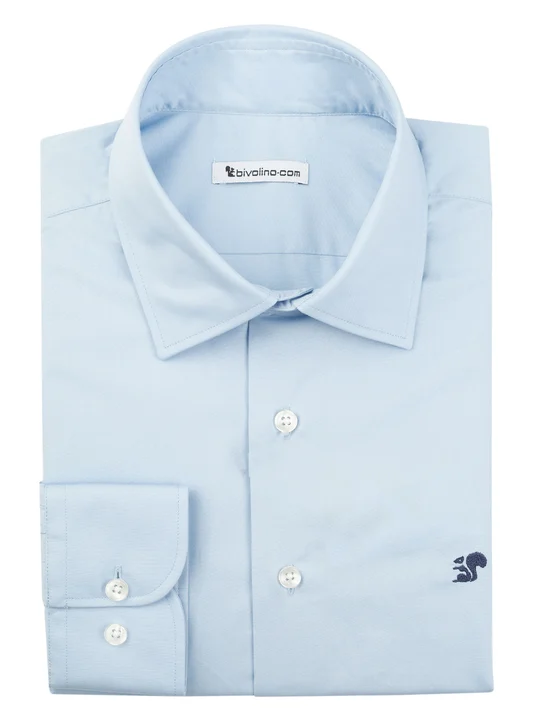 NUORO - bio-cotton blue tailored men shirt - ORGANIC 2 - GOTS 