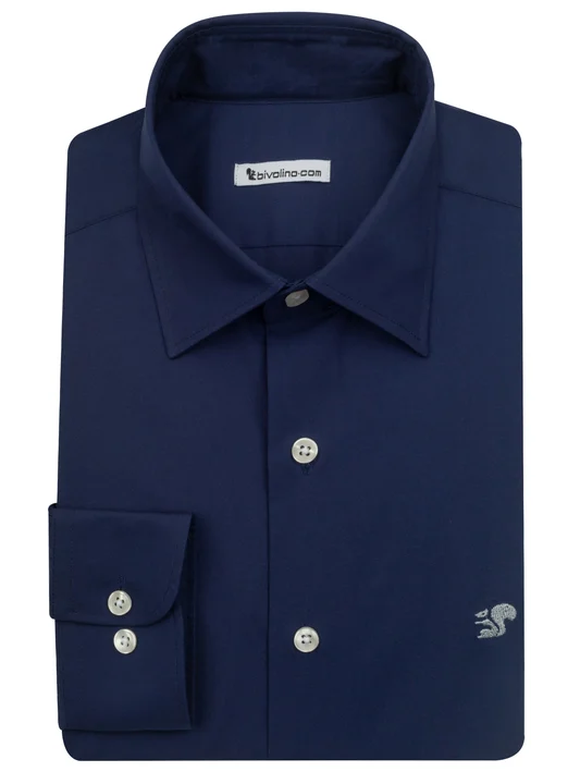SAVONA -  tailored non-iron navy men shirt - VIRNA-RIUS 4