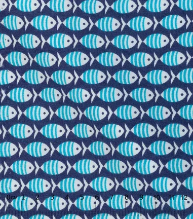 PESCE - Print motif poisson - bleu ciel
