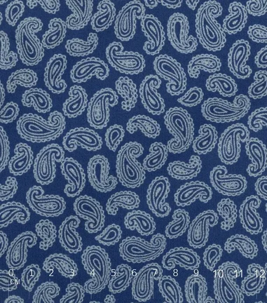 PAISLEY - Print motif cachemire - navy