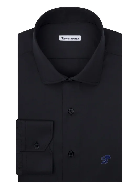 AIACE - Black Poplin Non-iron shirt - MELI 3