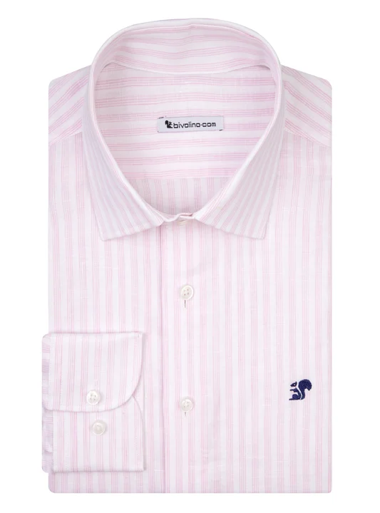 ALDO - pink stripe linen shirt - NEON 10