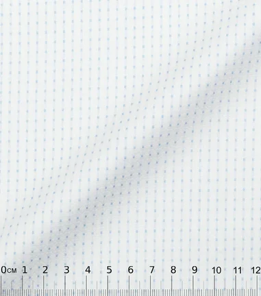 CUMAR  - THOMAS MASON  micro-pointillé bleu ciel business double retors